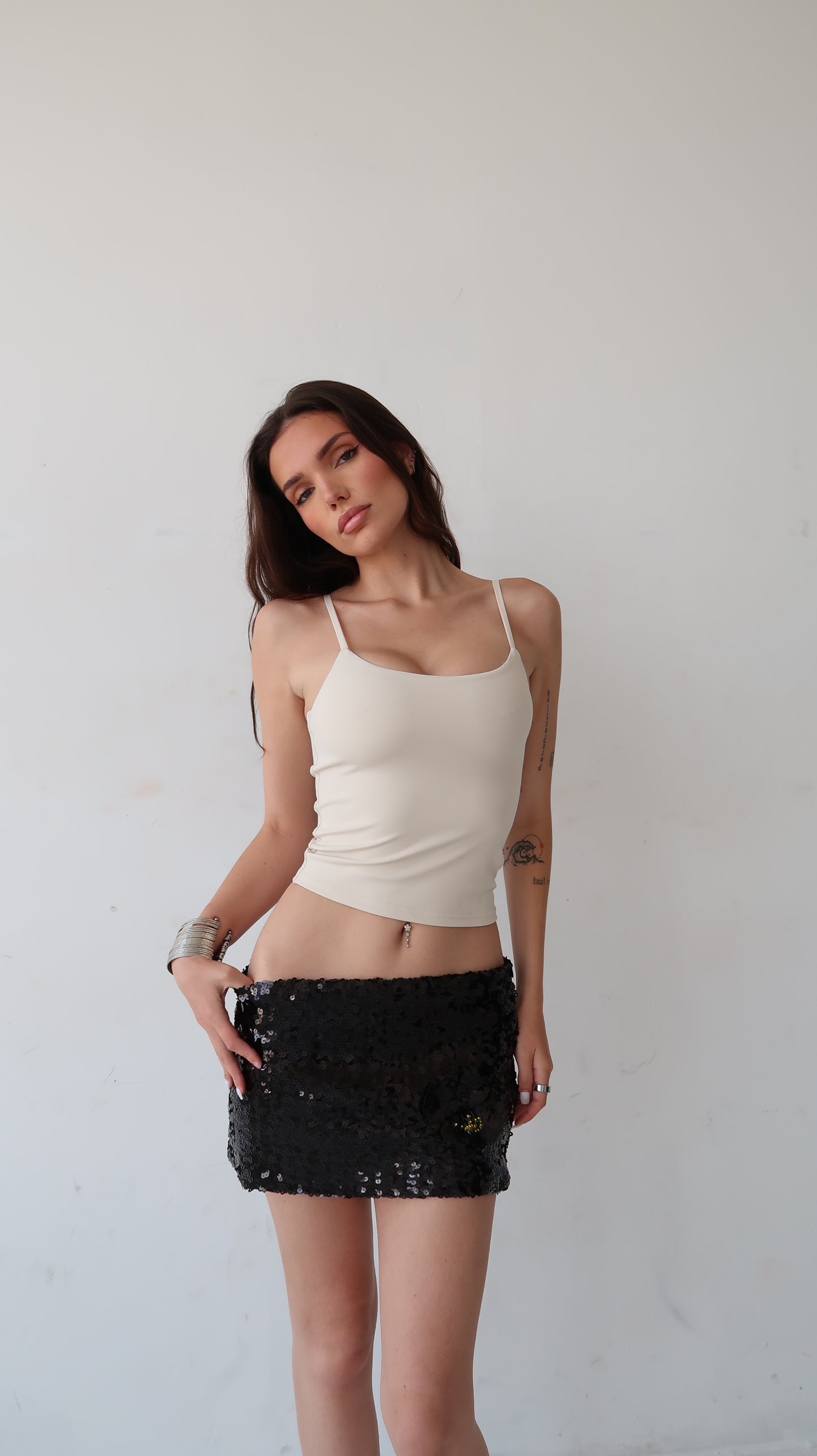 The Sequin Bloom Mini Skirt