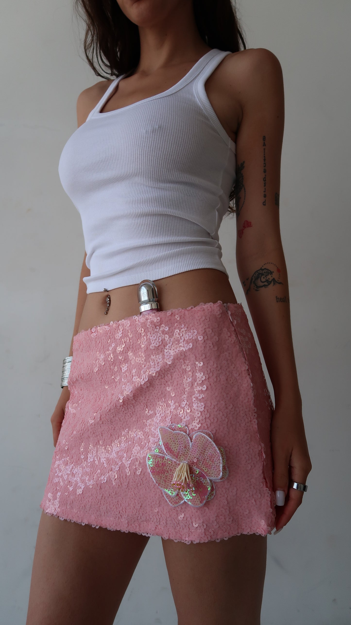 The Sequin Bloom Mini Skirt