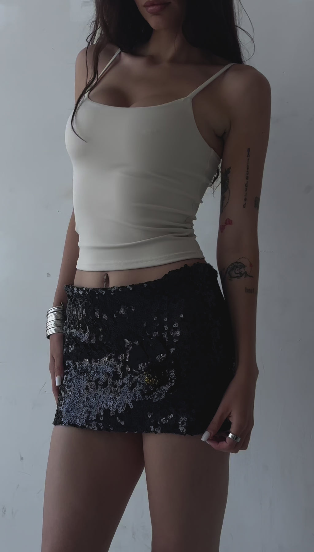 The Sequin Bloom Mini Skirt